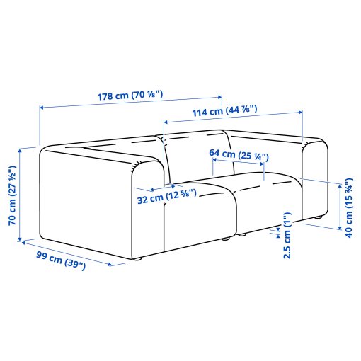 STOCKHOLM 2025, 2-seat sofa, 105.861.09