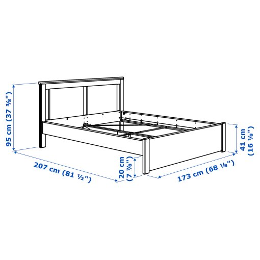 SONGESAND, bed frame, 160X200 cm, 192.410.90