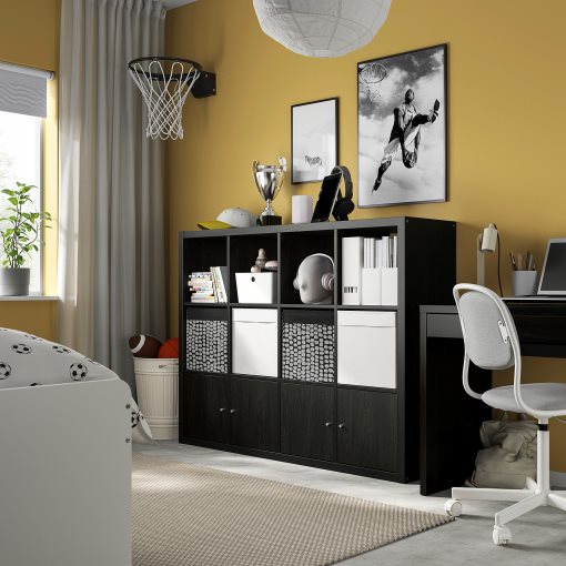 KALLAX, shelving unit with 4 inserts, 192.782.53