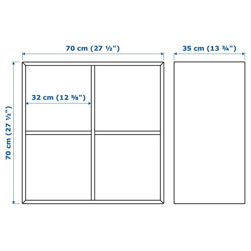 EKET, wall-mounted shelving unit with 4 compartments, 192.858.33