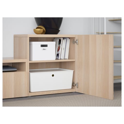 BESTÅ, TV storage combination/glass doors/drawers push open, 300x42x211 cm, 194.067.31