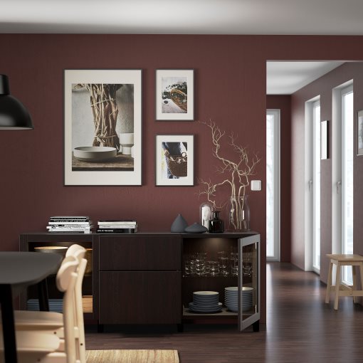 BESTÅ, σύνθεση αποθήκευσης με συρτάρια ανοίγματος με πίεση, 180x42x74 cm, 194.126.71