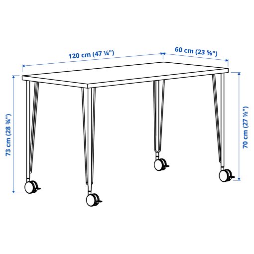 LAGKAPTEN/KRILLE, desk, 120x60 cm, 194.169.09