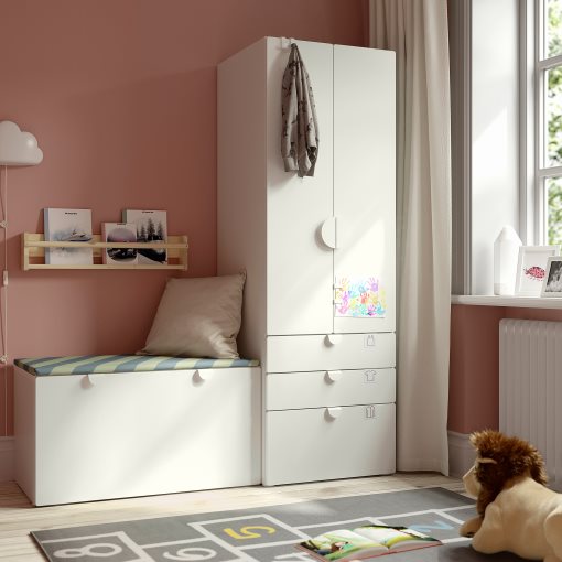 SMASTAD/PLATSA, storage combination with bench, 150x57x181 cm, 194.287.52