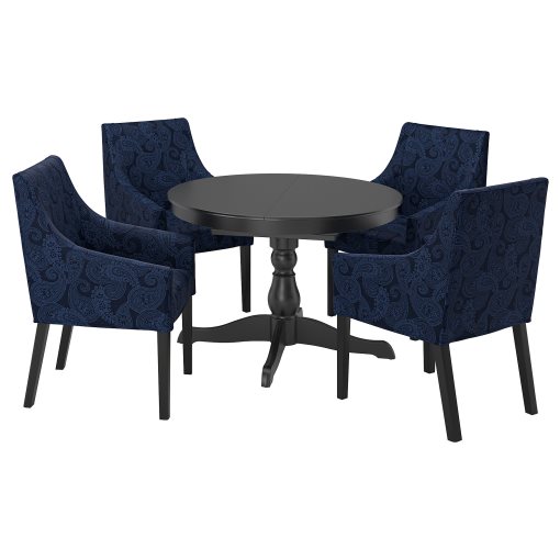 INGATORP/SAKARIAS, table and 4 chairs, 110/155 cm, 194.289.93