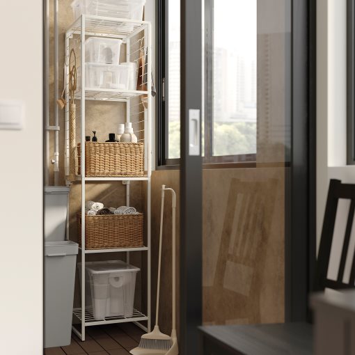 JOSTEIN, shelving unit with grid/in/outdoor/wire, 42x40x180 cm, 194.372.52