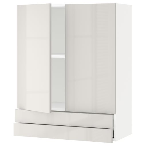 METOD, wall cabinet with 2 doors/2 drawers, 80x100 cm, 194.584.52