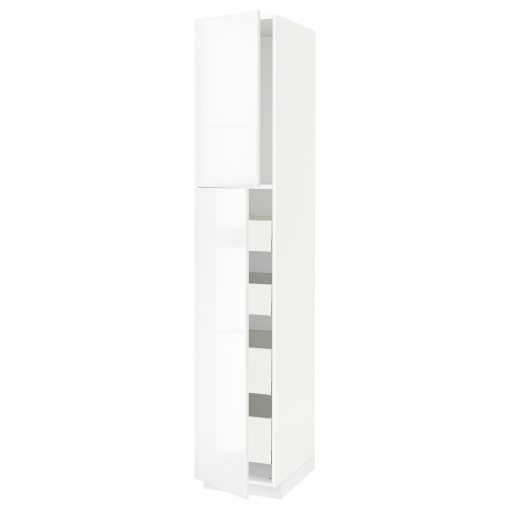 METOD, high cabinet with 2 doors/4 drawers, 40x60x220 cm, 194.616.52