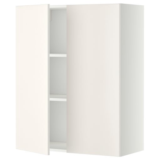 METOD, ντουλάπι τοίχου με ράφια/2 πόρτες, 80x100 cm, 194.689.98