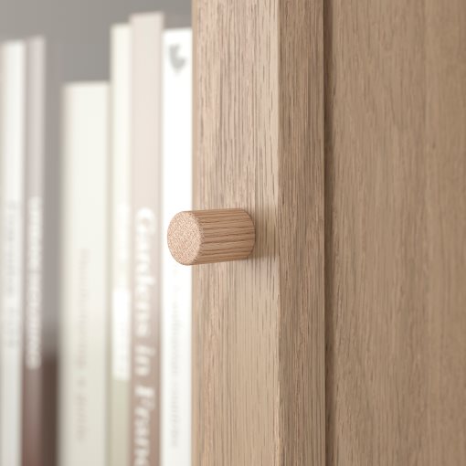 BILLY/OXBERG, bookcase with glass doors/height extension unit, 40x30x237 cm, 194.833.62