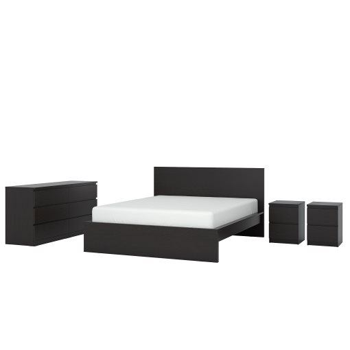 MALM, bedroom furniture/set of 4, 140x200 cm, 194.882.13