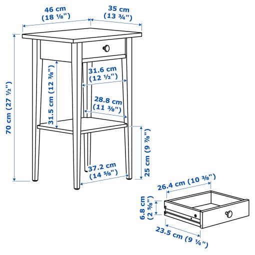 HEMNES, έπιπλα υπνοδωματίου, 4 τεμ. 160x200 cm, 194.951.43