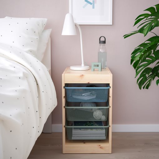 TROFAST, σύνθεση αποθήκευσης με κουτιά, 32x44x52 cm, 195.256.25