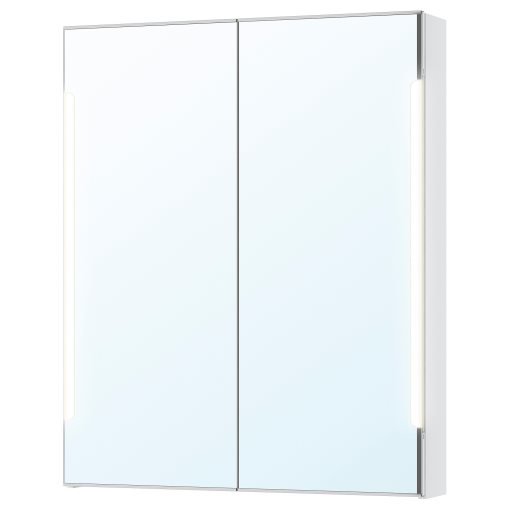STORJORM, mirror cabinet 2 door/built-in lighting, 202.481.23