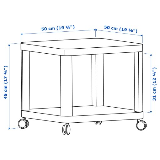 TINGBY, side table on castors, 50x50 cm, 202.959.30