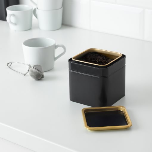BLOMNING, coffee/tea tin, 10x10x10 cm, 203.732.06