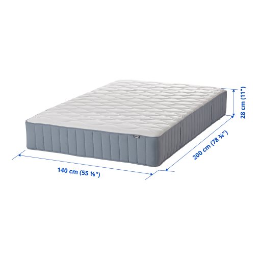 VÅGSTRANDA, pocket sprung mattress/extra firm, 140x200 cm, 204.702.88