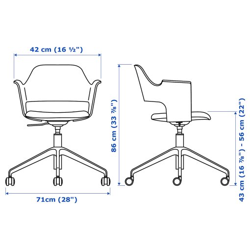 FJÄLLBERGET, καρέκλα συνεδριάσεων με ροδάκια, 204.852.42