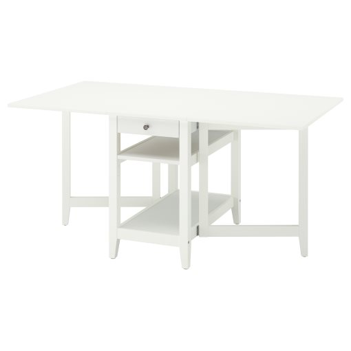 NÄSINGE, gateleg table with storage, 48/104/159x85 cm, 205.875.37