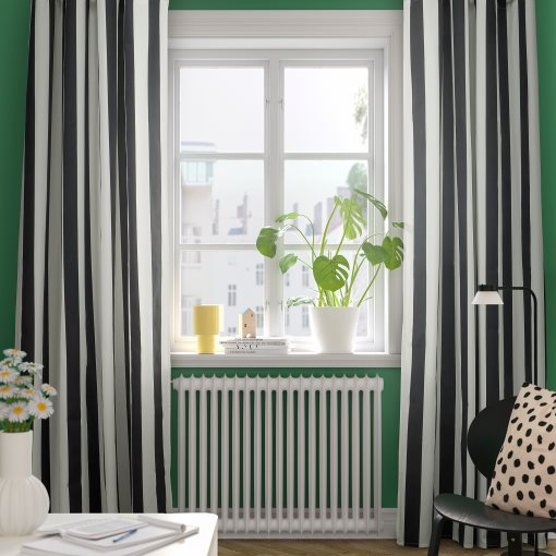 SLANHOSTMAL, curtains with eyelets/1 pair, 145x300 cm, 206.078.42