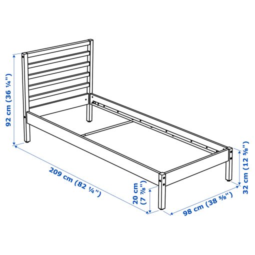 TARVA, bed frame, 90x200 cm, 290.196.07