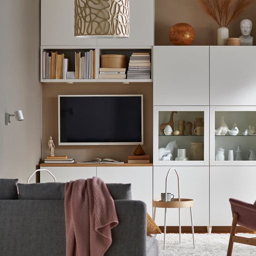 BESTÅ, storage combination w glass doors,, 120x42x193 cm, 290.594.48