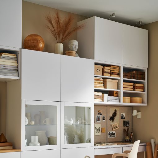 BESTÅ, storage combination w glass doors,, 120x42x193 cm, 290.594.48