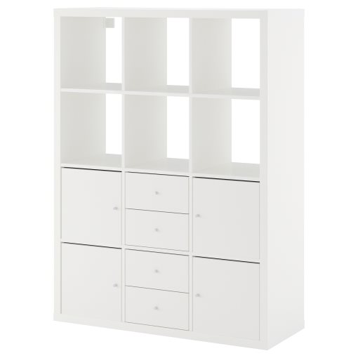 KALLAX, shelving unit with 6 inserts, 292.782.62
