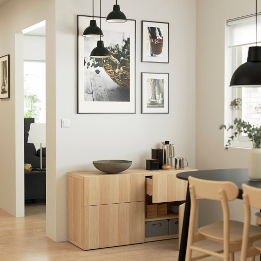 BESTÅ, storage combination with doors/drawers soft-closing, 120x42x65 cm, 293.246.26