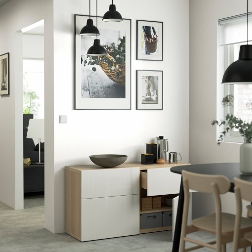 BESTÅ, storage combination with doors/drawers soft-closing, 120x42x65 cm, 293.248.05