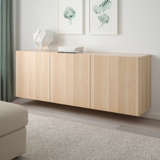 BESTÅ, wall-mounted cabinet combination, 180x42x64 cm, 294.124.87