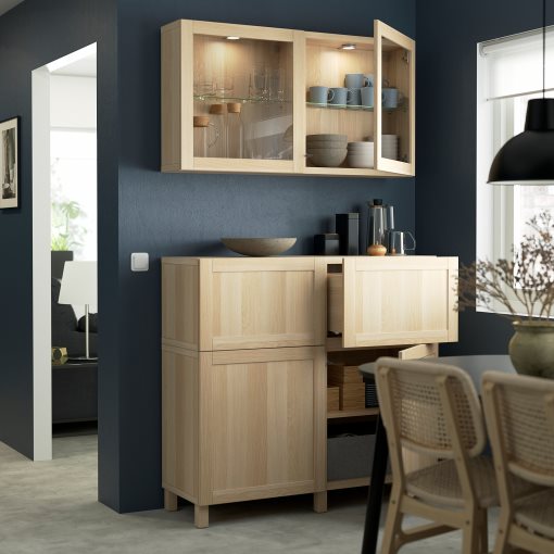 BESTÅ, storage combination with doors/drawers push open, 120x42x213 cm, 294.215.47