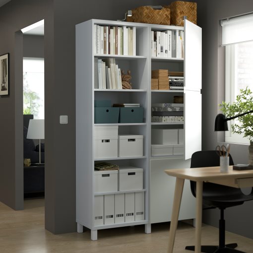 BESTÅ, storage combination with doors, 120x42x202 cm, 294.217.12