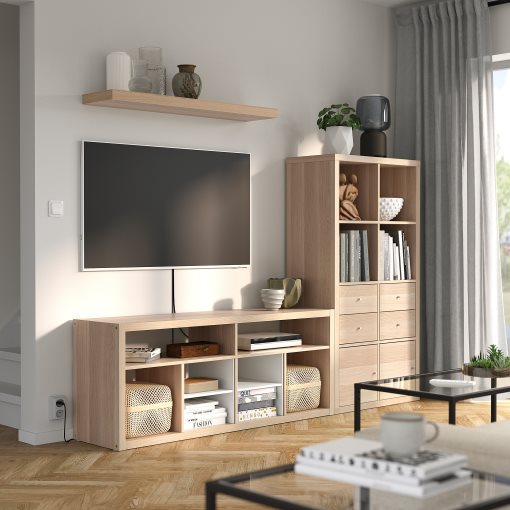 KALLAX/LACK, TV storage combination, 224x39x147 cm, 295.521.71