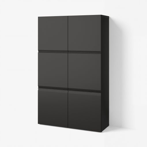 BESTÅ, σύνθεση αποθήκευσης με πόρτες, 120x42x193 cm, 295.693.55