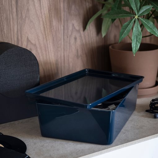 KUGGIS, box with lid, 18x26x8 cm, 296.001.67
