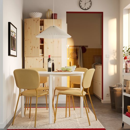 VIHALS, table and 4 chairs, 107 cm, 296.067.82