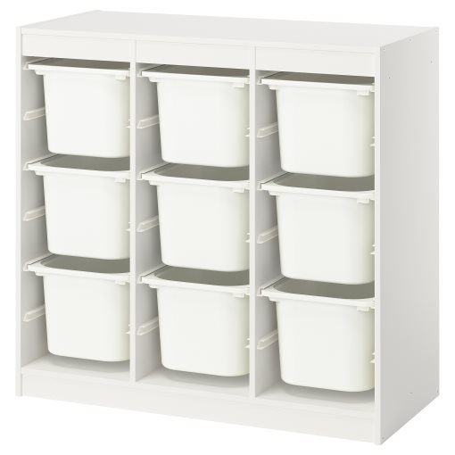 TROFAST, storage combination room divider with boxes, 99x44x94 cm, 296.131.41