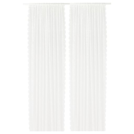 LILLYANA, sheer curtains/flower 1 pair, 145x300 cm, 303.865.24