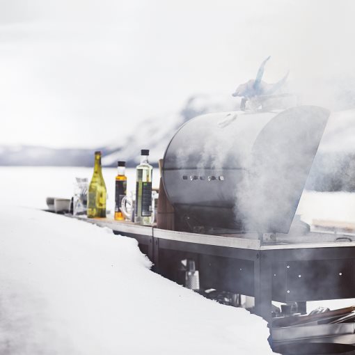 GRILLSKÄR, charcoal barbecue with cabinet outdoor, 86x61 cm, 304.714.47