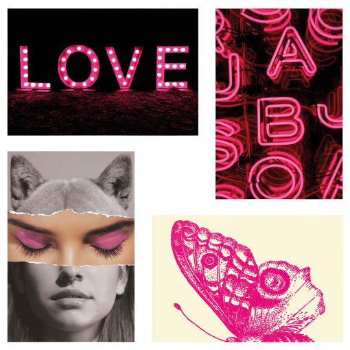 YLLEVAD, art card/love pink 4 pack, 10x15 cm, 305.004.78