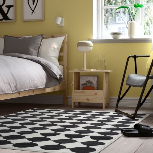 VÄNDPLATS, rug low pile, 133x195 cm, 306.009.39