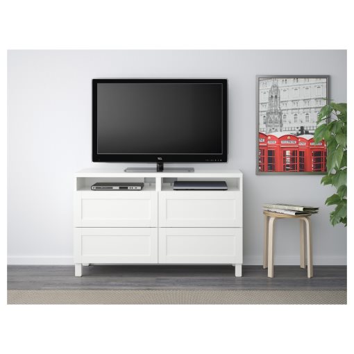 BESTÅ, TV bench with drawers, 120x40x74 cm, 391.939.17