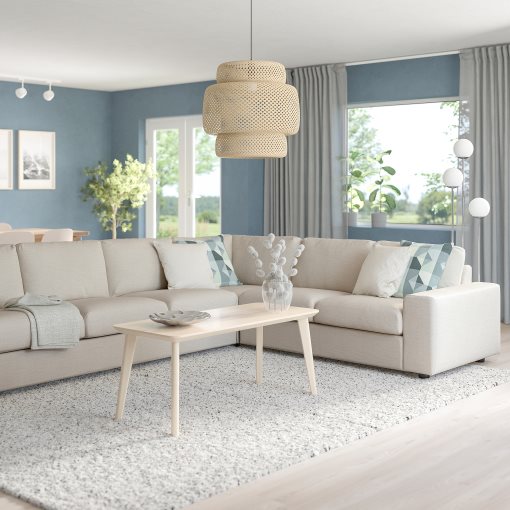 VIMLE, corner sofa, 5-seat with wide armrests, 394.017.99
