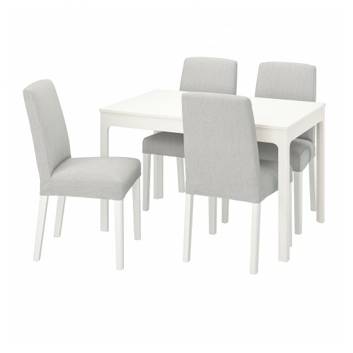 EKEDALEN/BERGMUND, table and 4 chairs, 120/180 cm, 394.082.15
