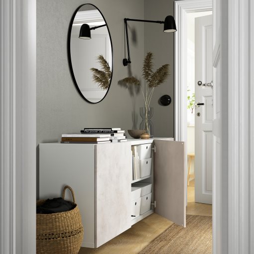 BESTÅ, wall-mounted cabinet combination, 180x42x64 cm, 394.218.01