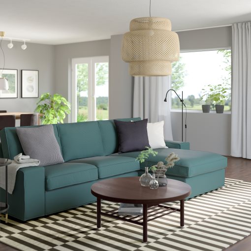 KIVIK, 3-seat sofa with chaise longue, 394.430.54