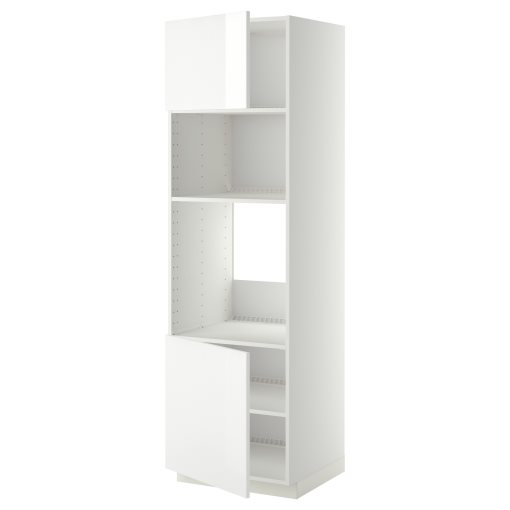 METOD, high cabinet for oven/microwave with 2 doors/shelves, 60x60x200 cm, 394.637.73