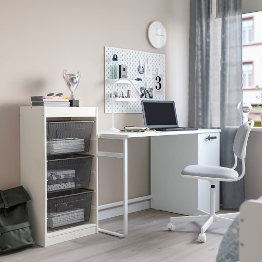TROFAST, storage combination with boxes, 46x30x94 cm, 394.787.17