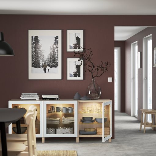 BESTÅ, storage combination with doors, 180x42x74 cm, 394.888.15